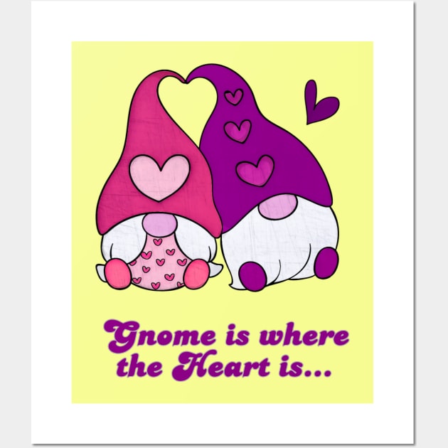 Gnome is where the Heart is Wall Art by AlondraHanley